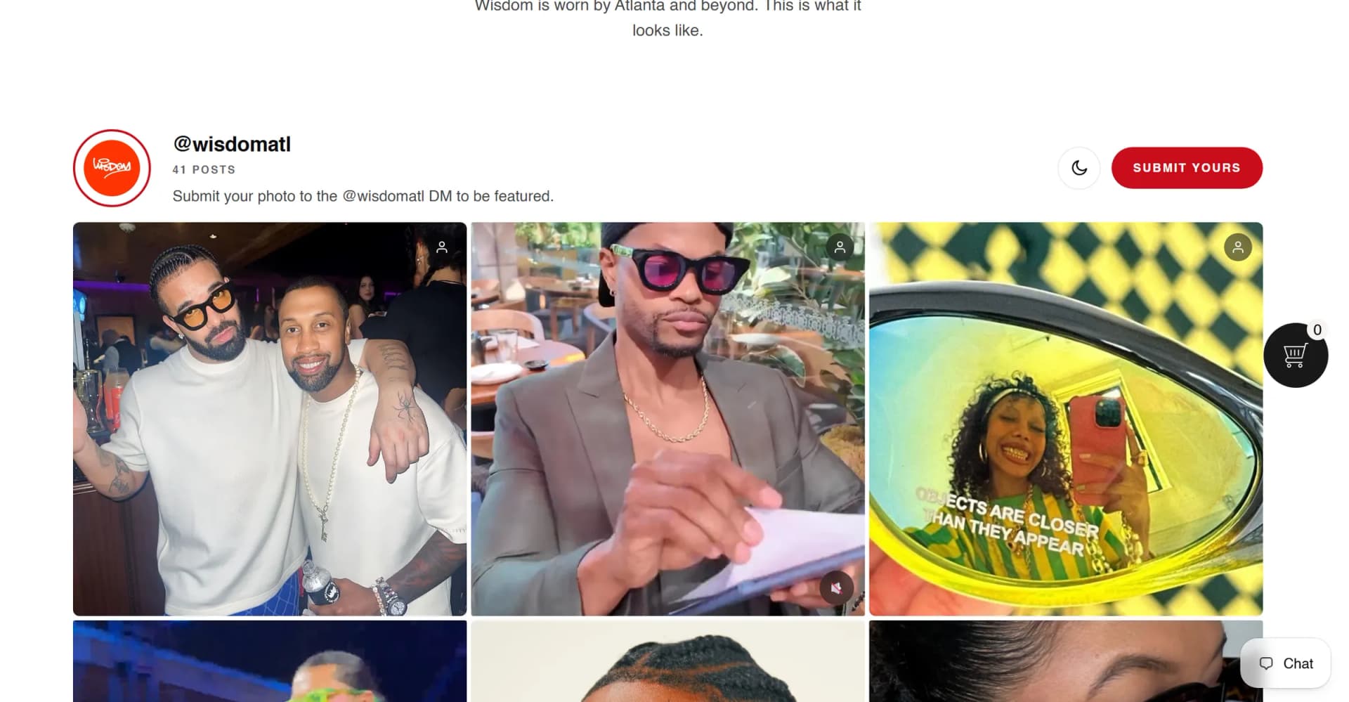 Fan photo feed styled like a social timeline